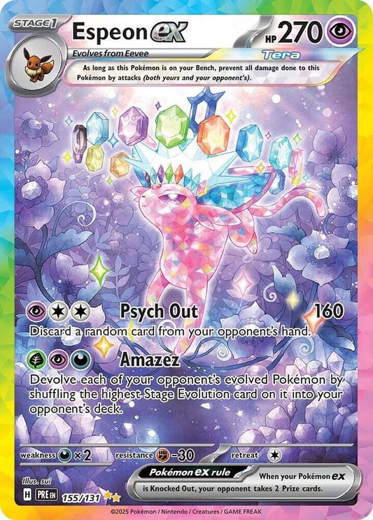 Pokemon TCG! Espeon ex - 155/131 - SV: Prismatic Evolutions (PRE)