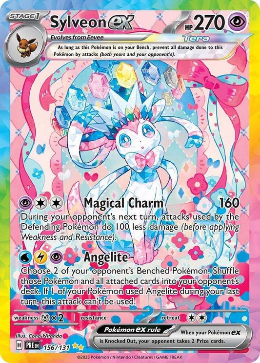 Pokemon TCG! Sylveon ex - 156/131 - SV: Prismatic Evolutions (PRE)