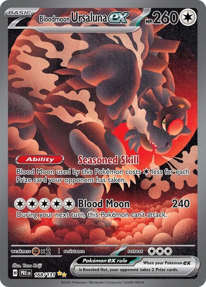 Pokemon TCG! Bloodmoon Ursaluna ex - SV: Prismatic Evolutions (PRE)