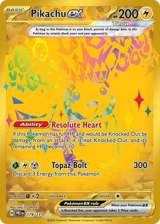 Pokemon TCG! Pikachu ex - 179/131 - SV: Prismatic Evolutions (PRE)