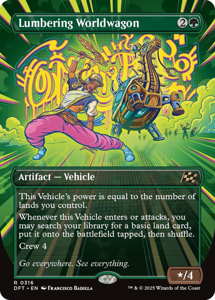 MTG! Lumbering Worldwagon (Borderless) - Aetherdrift (DFT)