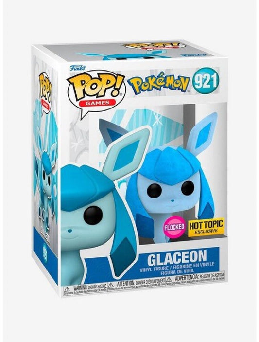 Funko Pop! Pokemon Glaceon  Flocked Hot Topic Exclusive 921 + Pop Protector