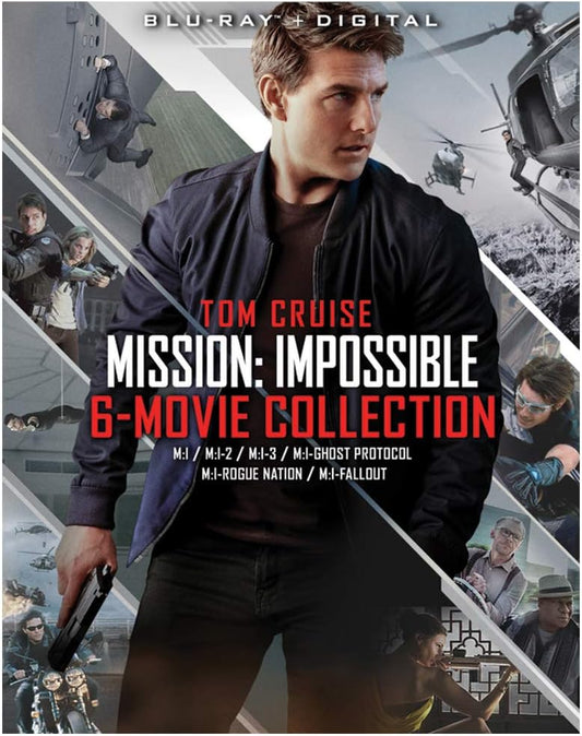 Mission: Impossible 6-Movie Collection: M:I / M:I-2 / M:I-3 / M:I-Ghost Protocol / M:I-Rogue Nation / M:I-Fallout (Blu-Ray) Brand New / Factory Sealed