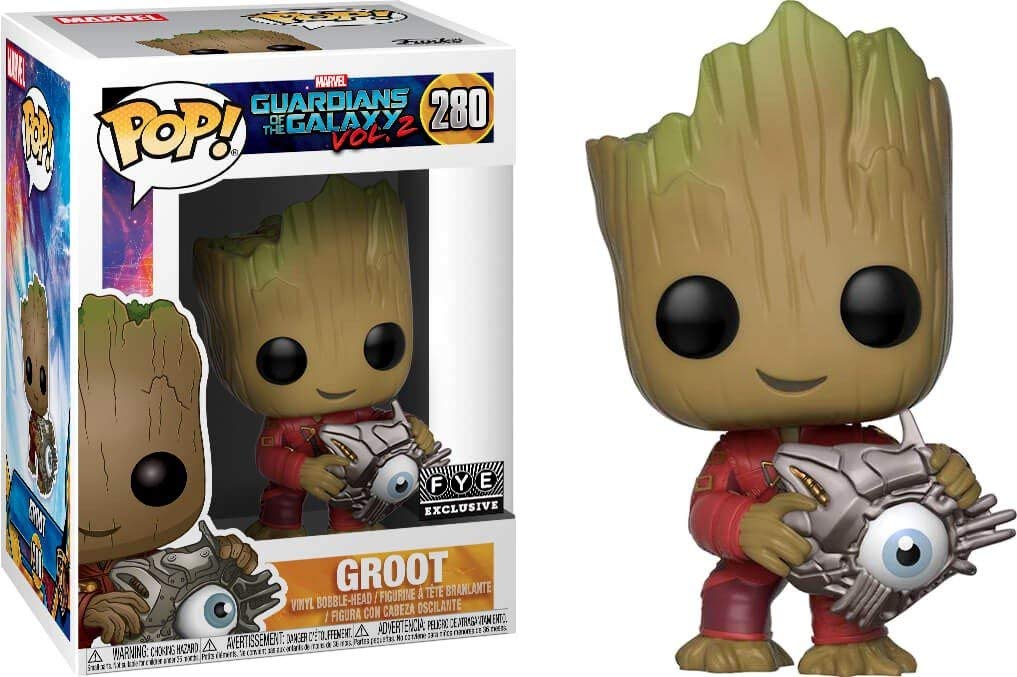 Funko POP! Marvel: Guardians of the Galaxy Vol. 2 - #280 - Groot Fye Exclusive + PROTECTOR!