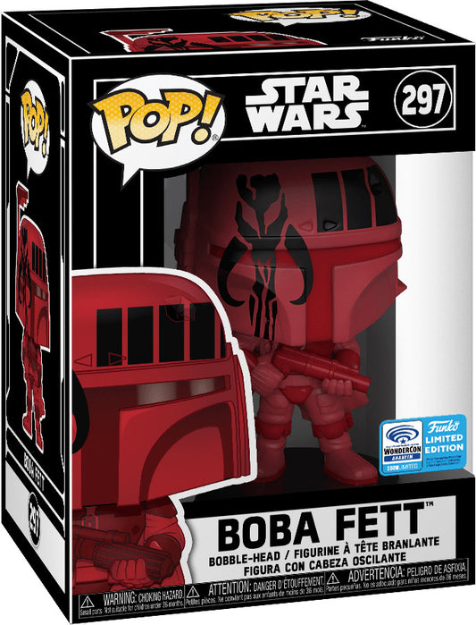 Funko Pop! Star Wars Boba Fett 297 Funko 2020 WonderCon Anaheim Exclusive + Free Hardstack Protector (slight box ware)