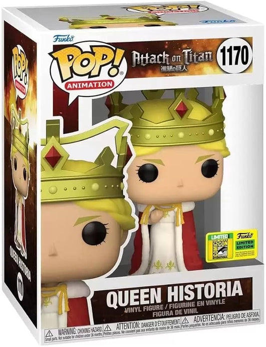 Funko POP! Animation: Attack On Titan #1170 - Queen Historia COMIC CON Official STICKER + PROTECTOR!