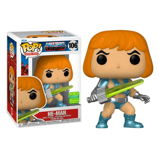 Funko POP! Retro Toys - Masters of the Universe #106 - He-Man 2022 Summer Convention + PROTECTOR!