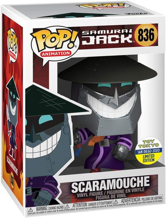 Funko Pop! Animation: Samurai Jack - Scaramouche #836 SDCC 2020 Toy Tokyo San Diego + PoP Protector