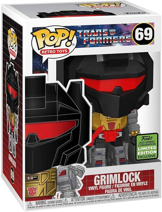 Funko Pop! Transformers - Grimlock 69 Funko 2021 Spring Convention Exclusive Figure + Pop Protector