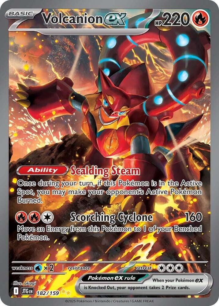 Pokemon TCG! Volcanion ex - 182/159 - SV09: Journey Together