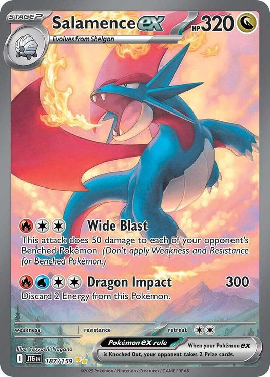 Pokemon TCG! Salamence ex - 187/159 - SV09: Journey Together