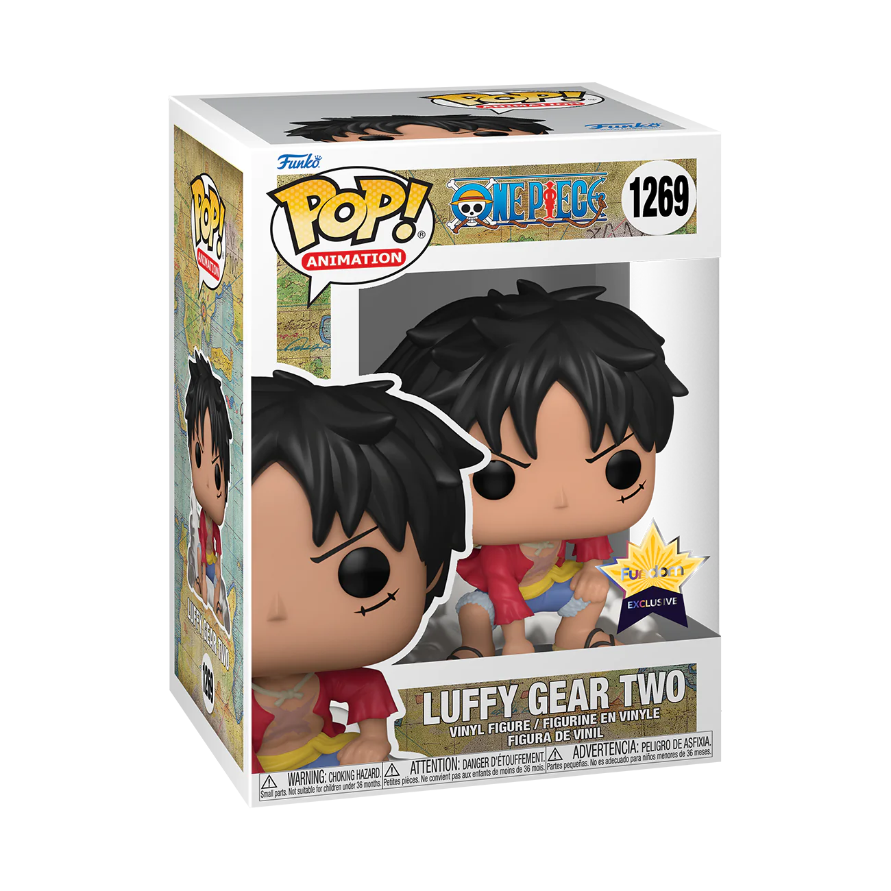 FUNKO POP! ANIMATION: ONE PIECE - MONKEY D. LUFFY GEAR TWO FUNDOM EXCLUSIVE 1269 + Protector