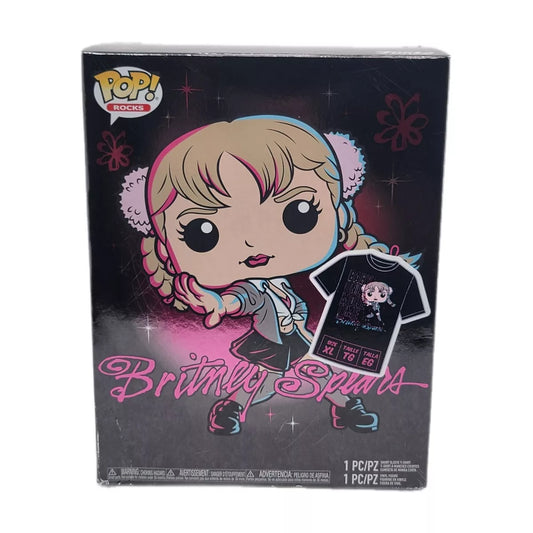 Funko Rocks! Britney Spears Vinyl Figure Funko Pop and T-Shirt Size Medium Box