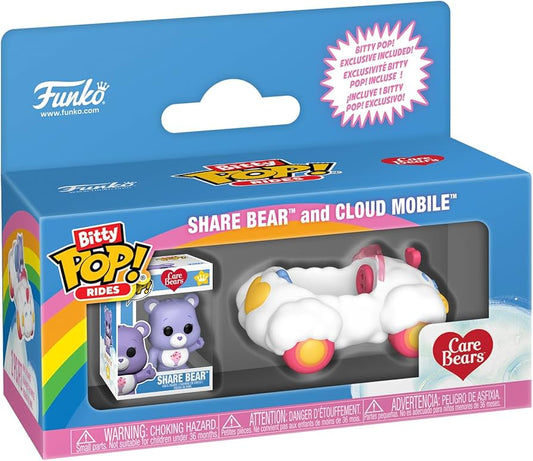Funko Bitty Pop Rides! Care Bears - Share Bear and Cloud Mobile Figure Set