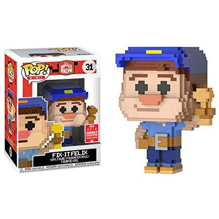 Funko Pop! 8-Bit Disney Wreck-It-Ralph Fix-It Felix 31 Funko 2018 Summer Convention Exclusive + Free Protector