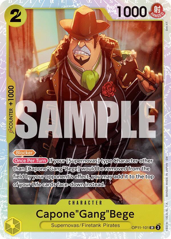 One Piece TCG! Capone"Gang"Bege (101) - A Fist of Divine Speed (OP11-101)