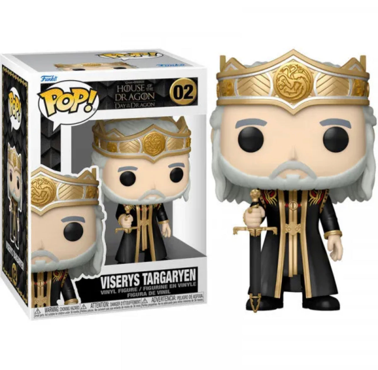 Funko Pop! Game of Thrones House of the Dragon Day of the Dragon Viserys Targaryen 02 + Free Protector