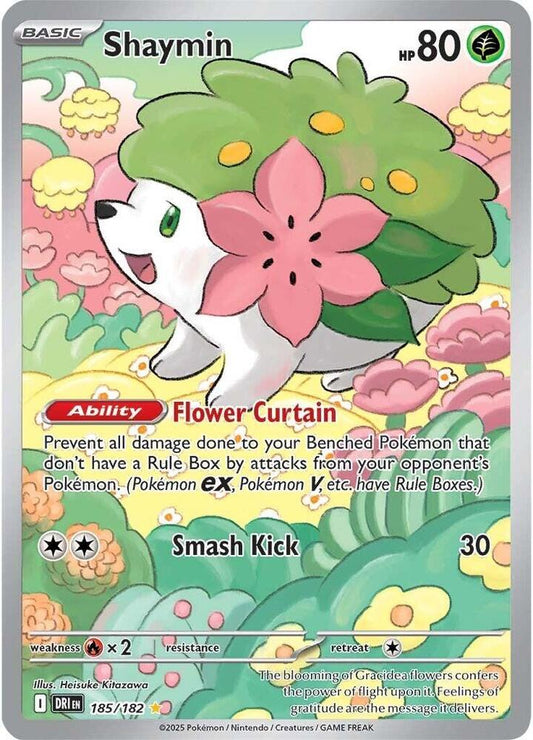 Pokemon TCG! Shaymin - 185/182 - SV10: Destined Rivals (DRI)