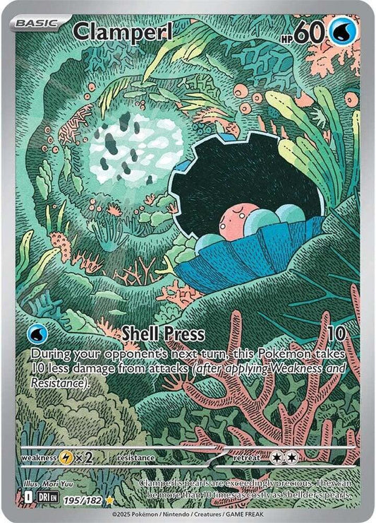 Pokemon TCG! Clamperl - 195/182 - SV10: Destined Rivals (DRI)