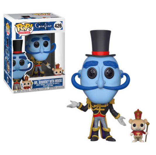 Funko Pop! Coraline - Mr. Bobinsky with Mouse 426 + Free Protector (VAULTED)