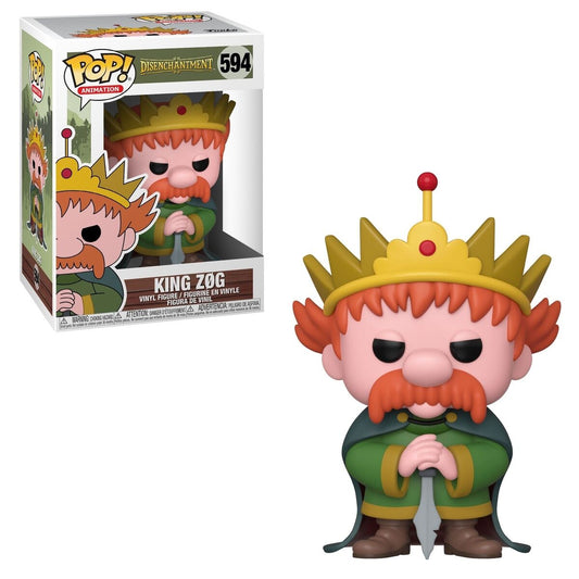 Funko Pop! Disenchantment : King Zog 594 (VAULTED)  + Pop Protector