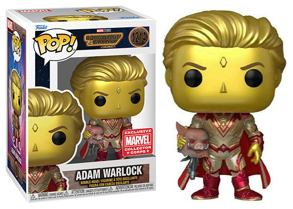 Funko Pop! Marvel Studios Guardians of the Galaxy Vol. 3 Adam Warlock 1214 Marvel Collector Corps Exclusive + Free Protector