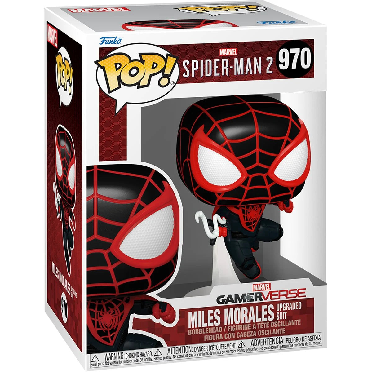 Funko Pop! Marvel GamerVerse Spider-Man 2 Game Miles Morales Upgraded Suit 970 + PoP Protector