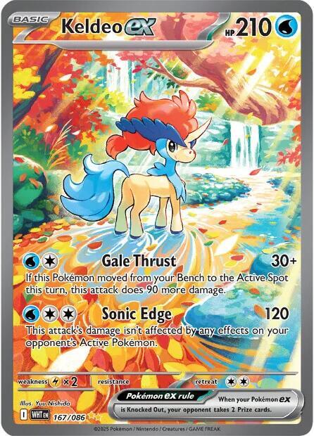 Pokemon TCG! Keldeo ex - 167/086 - SV: White Flare (WHT)