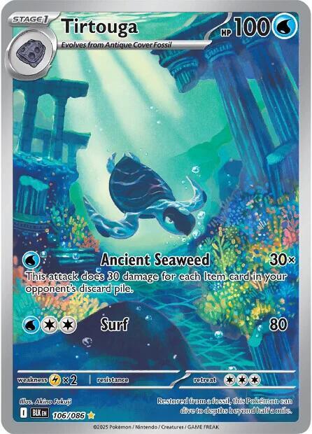 Pokemon TCG! Tirtouga - 106/086 - SV: Black Bolt (BLK)