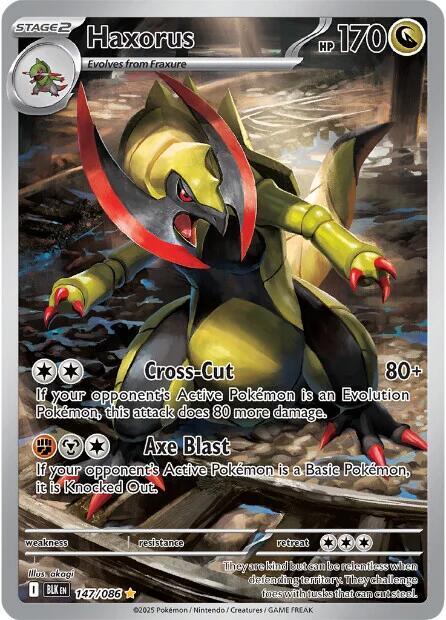 Pokemon TCG! Haxorus - 147/086 - SV: Black Bolt (BLK)