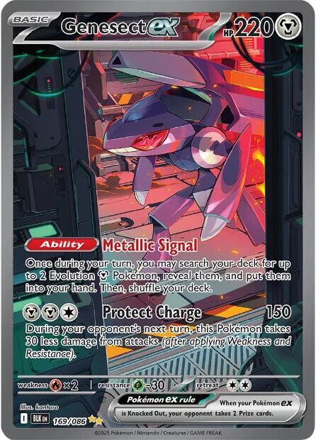 Pokemon TCG! Genesect ex - 169/086 - SV: Black Bolt (BLK)