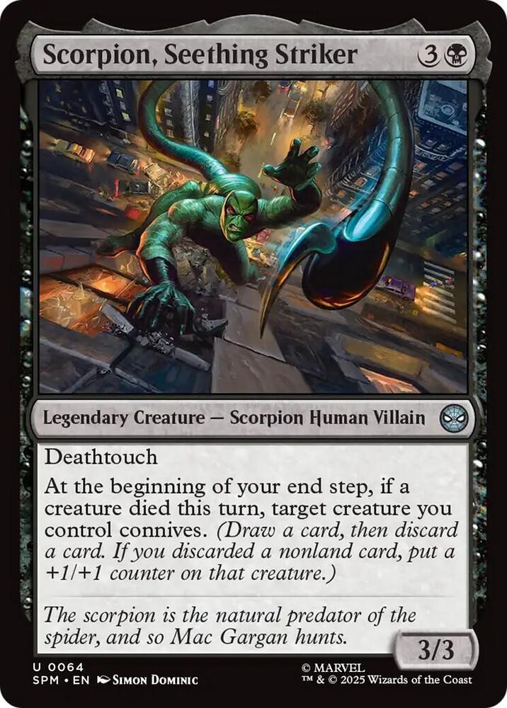 MTG! Scorpion, Seething Striker - Marvel's Spider-Man (SPM)