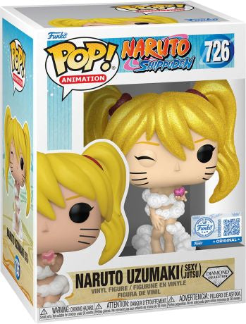 Funko Pop! Naruto Shippuden - Naruto Uzumaki (Sexy Jutsu) 726 Diamond Funko Special Edition Exclusive Figure + Pop Protector