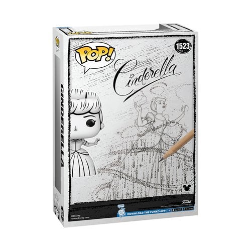 Preorder Disney Sketched Cinderella Funko Pop! Cover Art Figure #1523 with Case