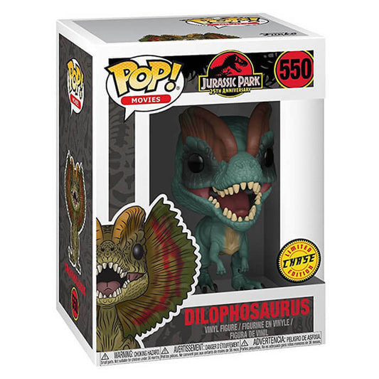 Funko Pop! Jurassic Park 25th Anniversary - Dilophosaurus (w/ Frill) 550 CHASE + Free Protector