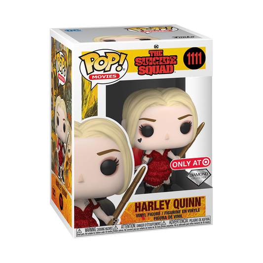 Funko Pop! DC The Suicide Squad - Harley Quinn 1111 Diamond Target Exclusive + Free Protector