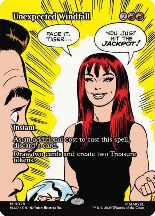 Magic The Gathering - Unexpected Windfall (Borderless) - Marvel Universe Eternal-Legal (MAR)