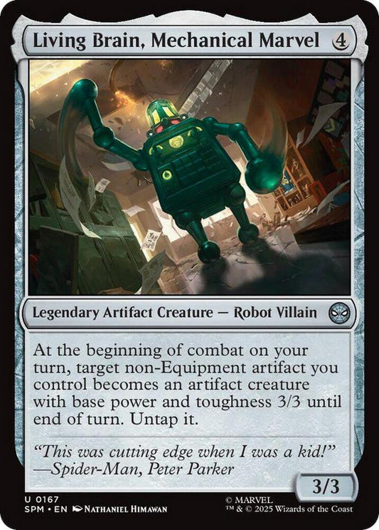 MTG! Living Brain, Mechanical Marvel - Marvel's Spider-Man (SPM)