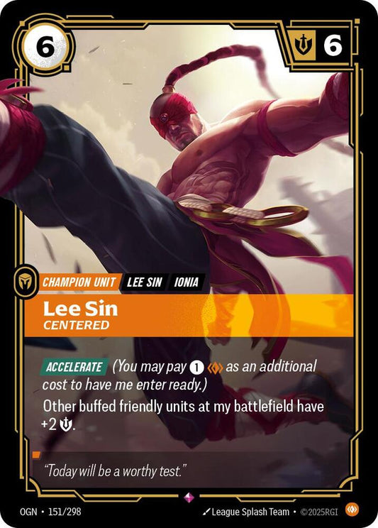Riftbound TCG! Lee Sin - Centered - Origins (OGN)