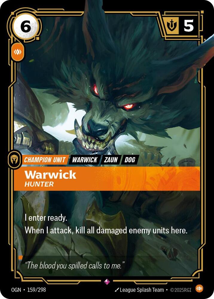 Riftbound TCG! Warwick - Hunter - Origins (OGN)