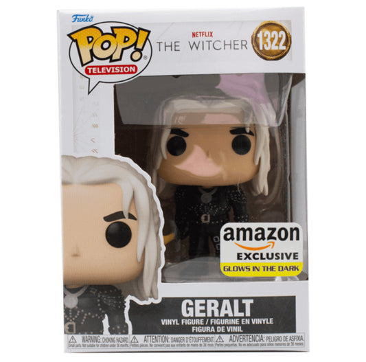 Funko POP! Netflix The Witcher Geralt 1322 GITD Amazon Exclusive + FREE PROTECTOR