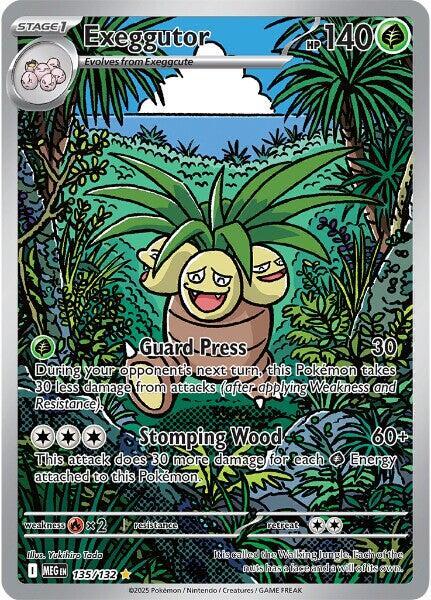 Pokemon TCG! Exeggutor - 135/132 - ME01: Mega Evolution (MEG)