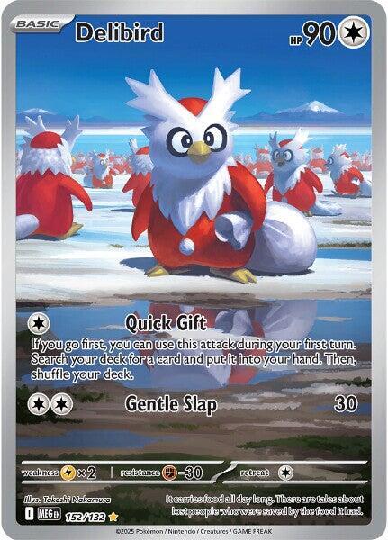 Pokemon TCG! Delibird - 152/132 - ME01: Mega Evolution (MEG)