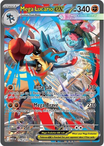 Pokemon TCG! Mega Lucario ex - 179/132 - ME01: Mega Evolution (MEG)