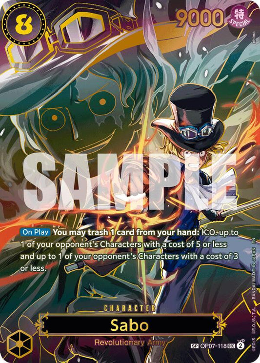 One Piece TCG! Sabo - OP07-118 (SP) - Carrying On His Will (OP13)