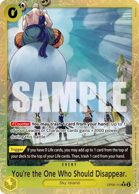 One Piece TCG! You're the One Who Should Disappear (Alternate Art) - Premium Booster -The Best- Vol. 2 (PRB-02)