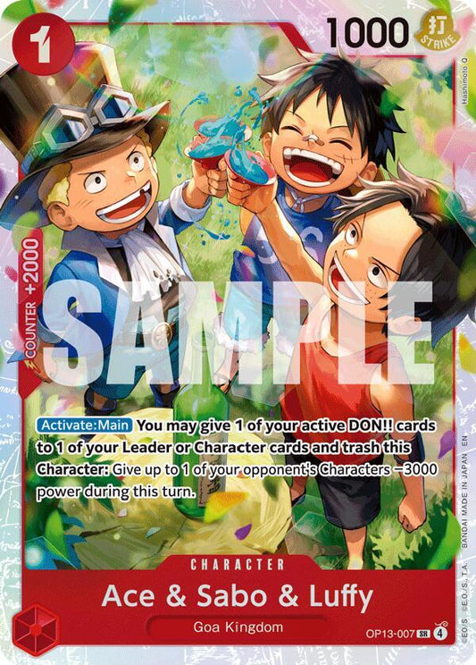 One Piece TCG! Ace & Sabo & Luffy - Carrying On His Will (OP13)