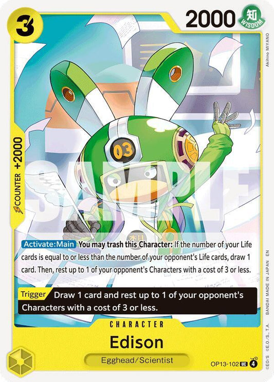 One Piece TCG! Edison - Carrying On His Will (OP13)
