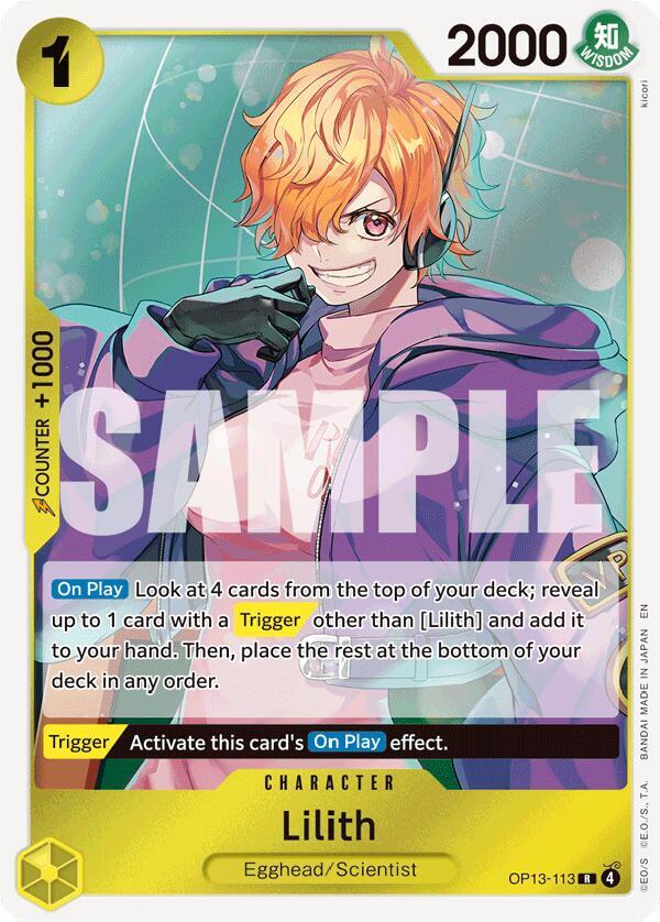 One Piece TCG! Lilith - Carrying On His Will (OP13)