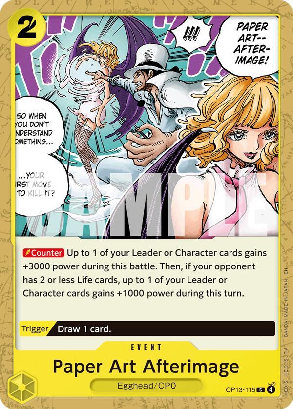 One Piece TCG! Paper Art Afterimage - Carrying On His Will (OP13)